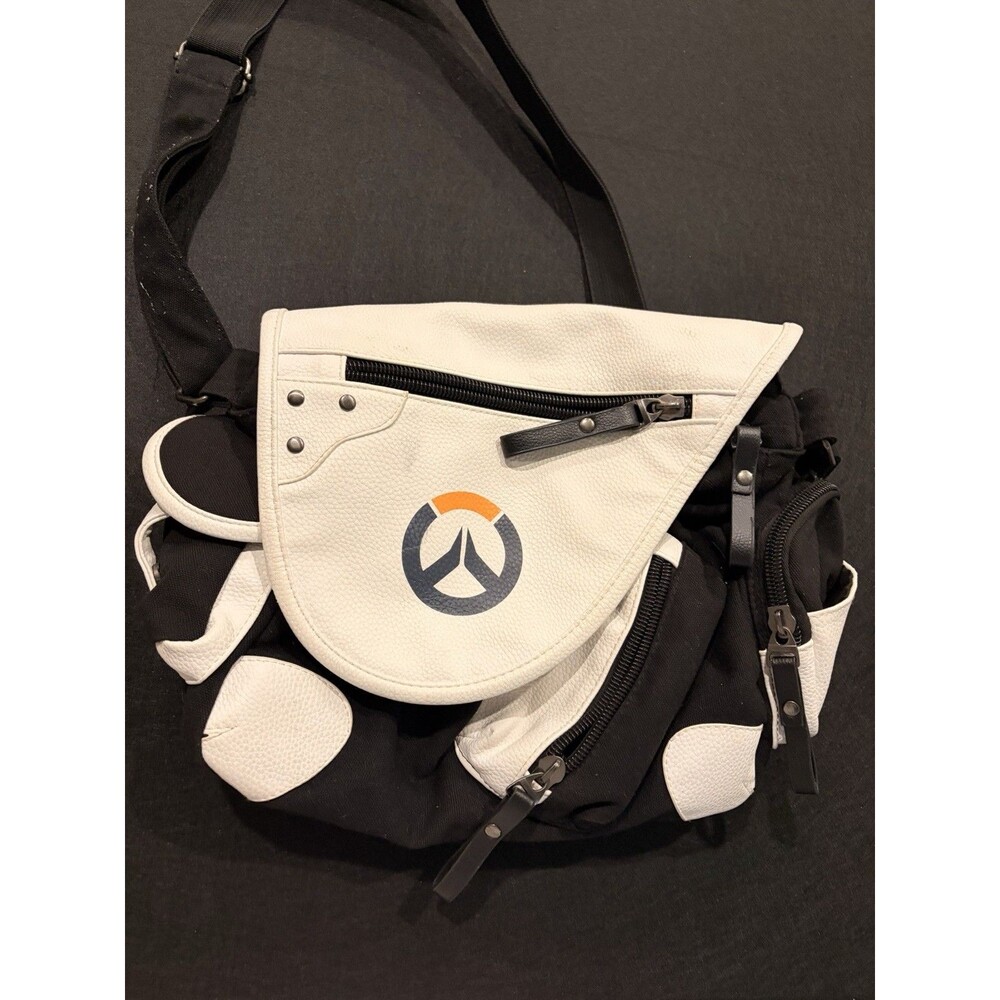 Large Overwatch Black White Bag Purse Travel Tote Hobo Costume Cosplay OW OW2